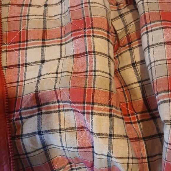 Womans Large Rain Coat Hooded Jacket - Red - Picture 3 of 3